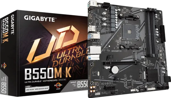 Gigabyte B550M K Ultra Durable B550M-K AMD B550 Ryzen Socket AM4