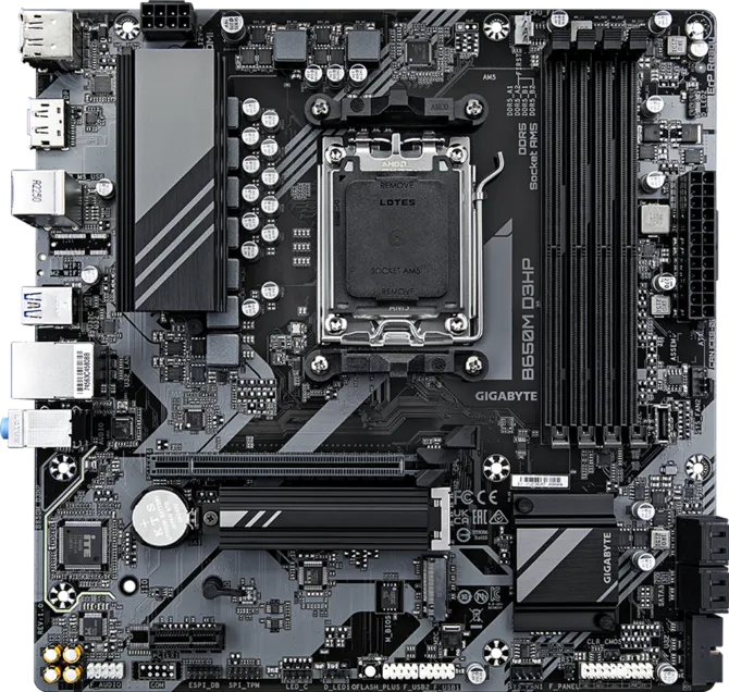 GIGABYTE B650M D3HP AMD AM5 Micro-ATX Motherboard  DDR5 Motherboard with 2x M.2, HDMI, Display...