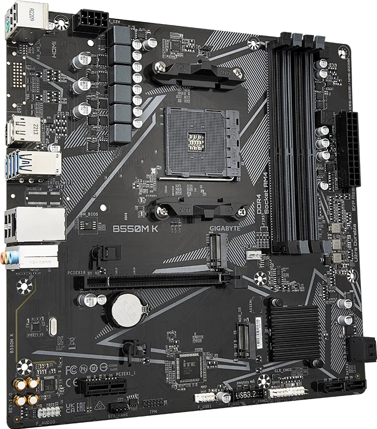 Gigabyte B550M K Ultra Durable B550M-K AMD B550 Ryzen Socket AM4