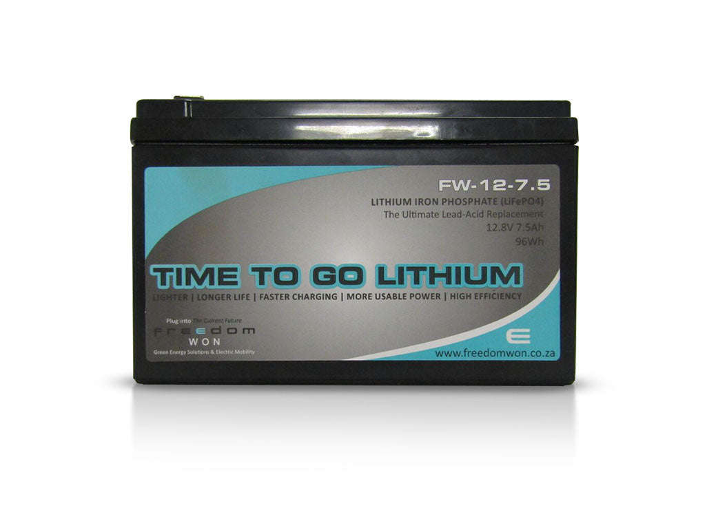 Freedom Won LiFePO4 Lithium Ion 12V - 7.5AH - FW 12-7.5