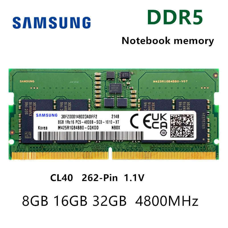 Samsung 8GB DDR5-5600 Notebook SO-DIMM Modules