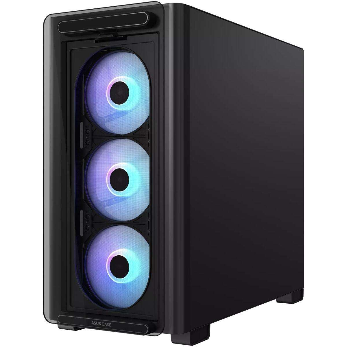 ASUS A23 PLUS TG ARGB Black Mid-Tower Case - 4x120mm Fans, Micro/Mini ATX