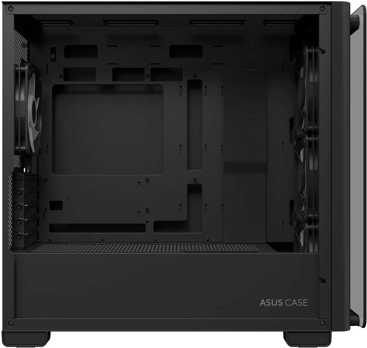 ASUS A23 PLUS TG ARGB Black Mid-Tower Case - 4x120mm Fans, Micro/Mini ATX
