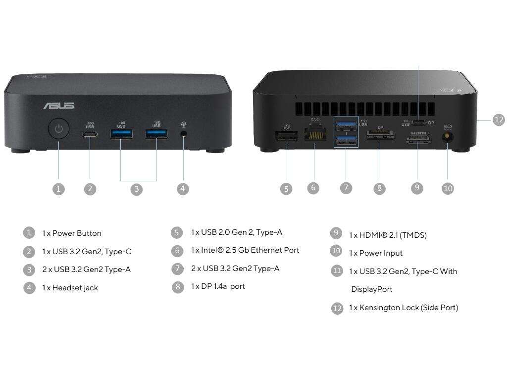 ASUS NUC 14 Essential N250 8GB 250GB Mini PC