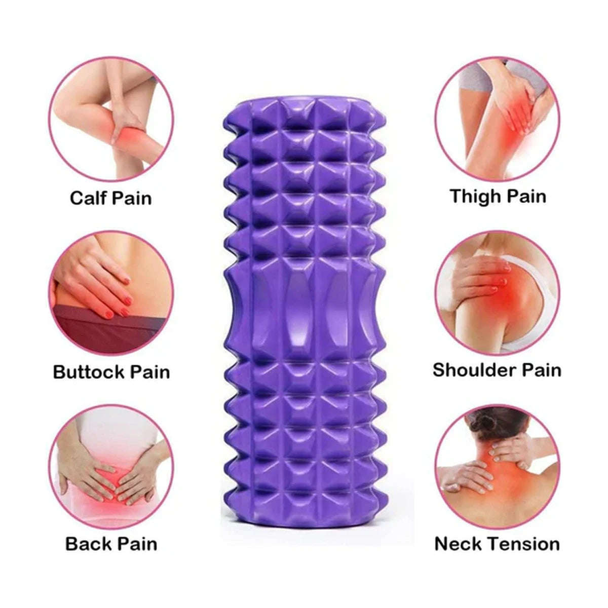 Afrishon Textured Massage Foam Roller (30×8cm)