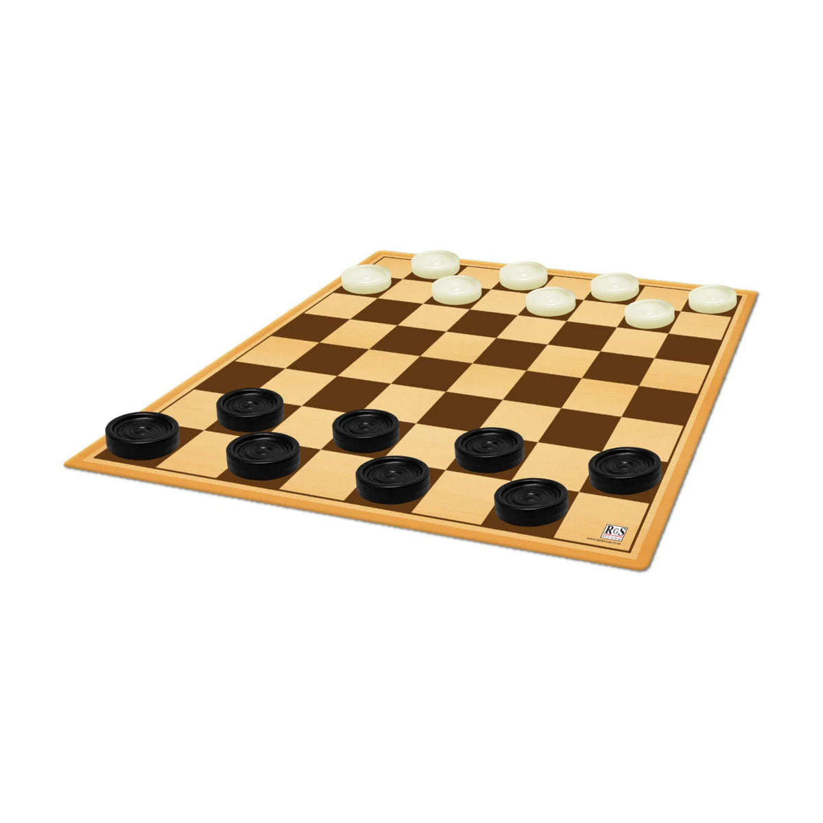 2-in-1 Backgammon & Checkers (Draughts) Game Set  Reversible Board
