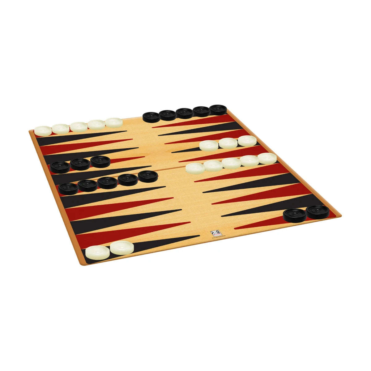 2-in-1 Backgammon & Checkers (Draughts) Game Set  Reversible Board
