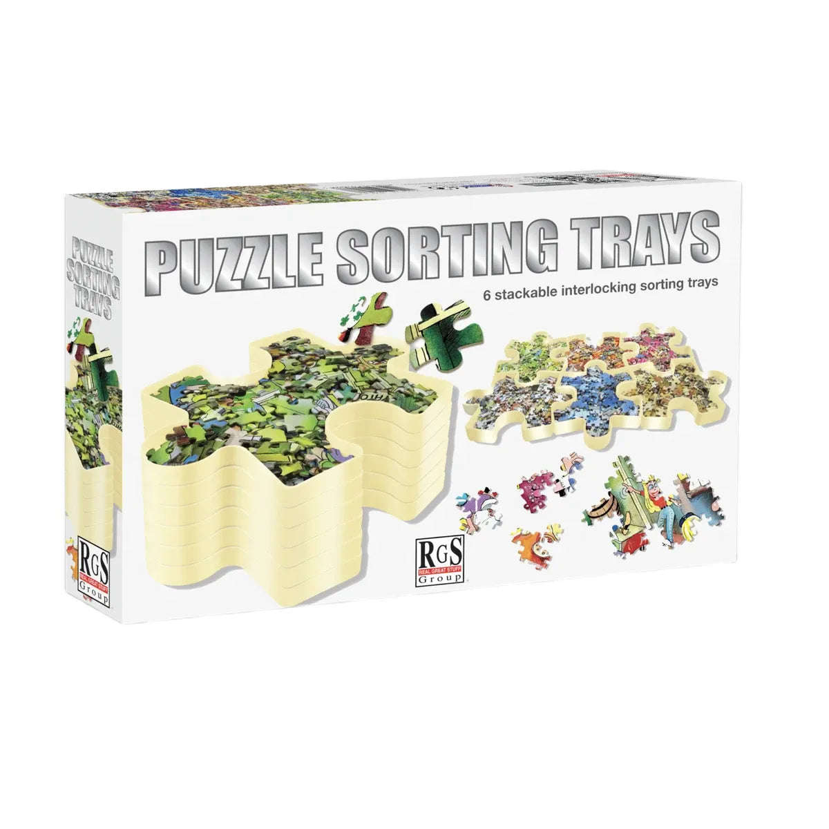 RGS Stackable Puzzle Sorting Trays: Set of 6