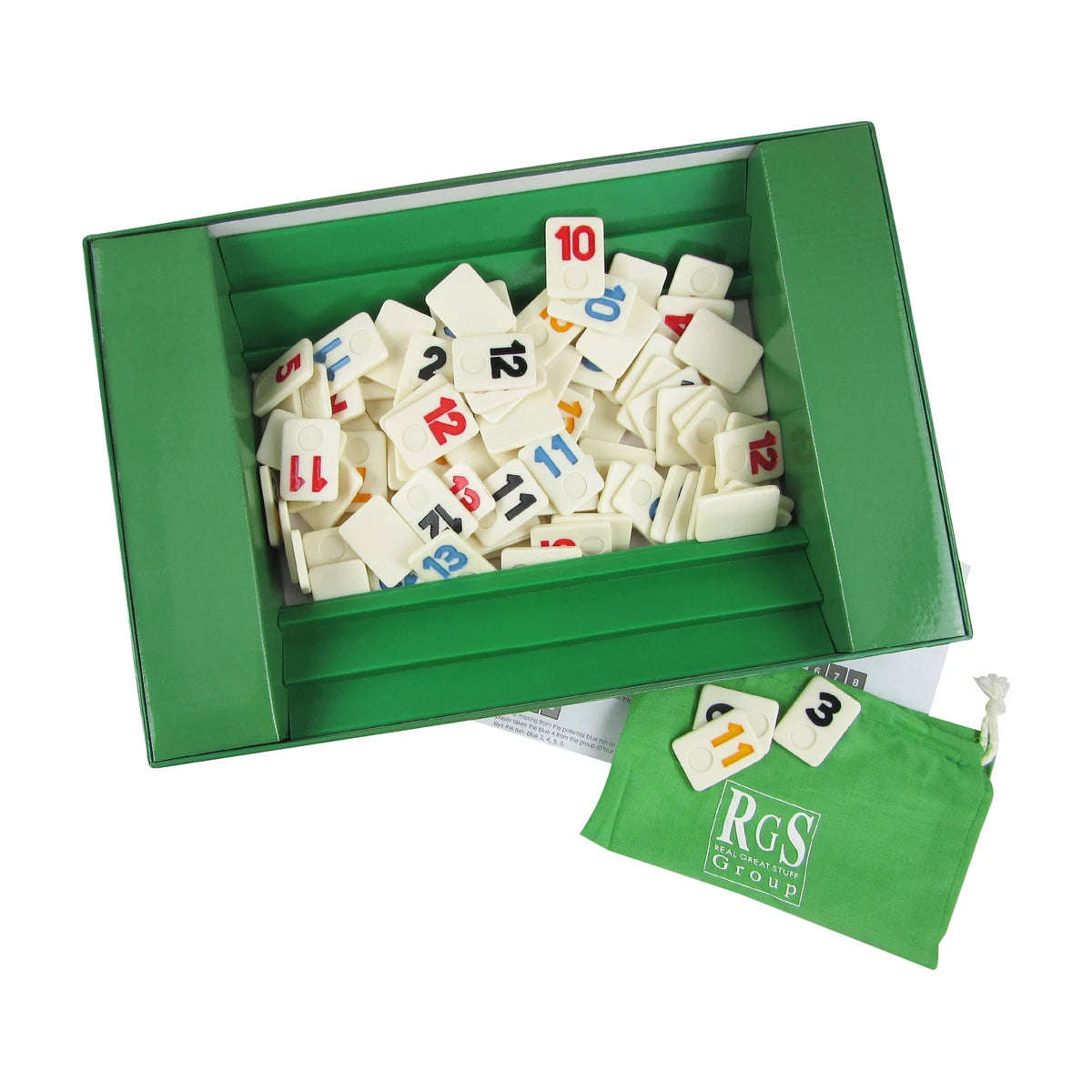 Classic Rummy Tiles Number Game Set: 106 Tiles
