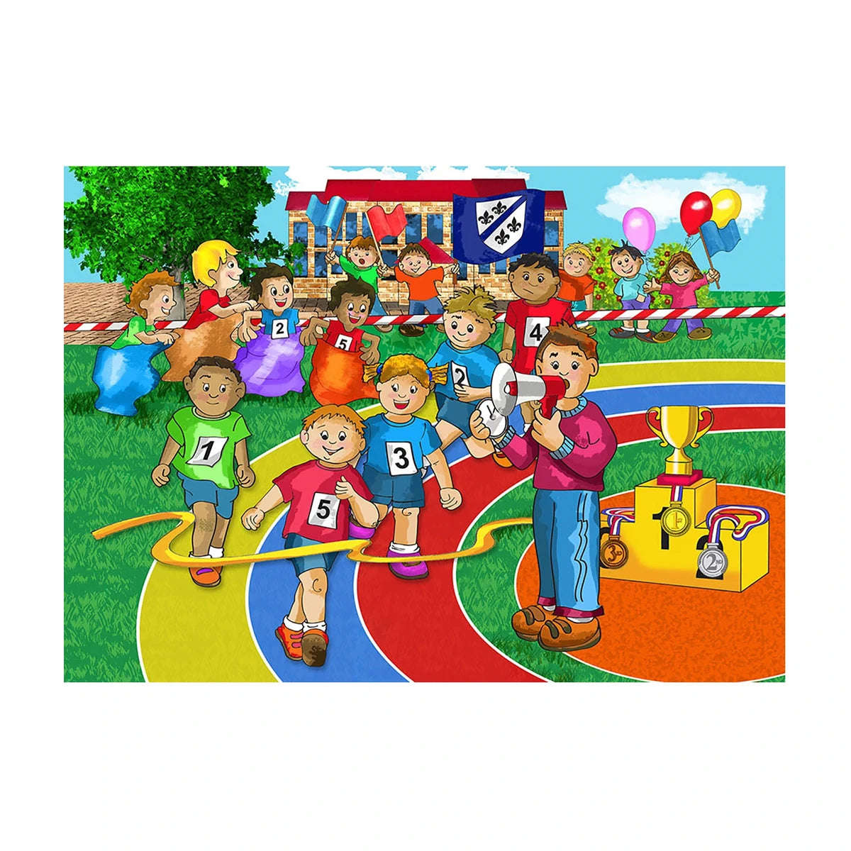 Sports Day Wooden Jigsaw Puzzle 48 Pcs