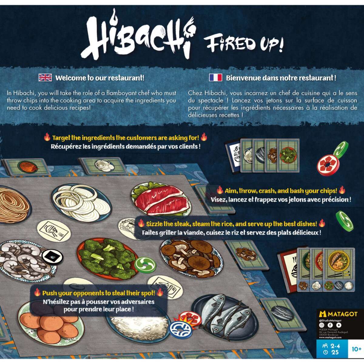 Hibachi Fired Up! Dexterity Board Game