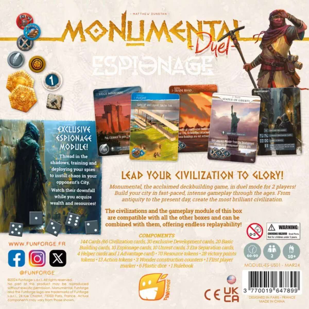 Monumental Duel: Espionage Strategy Board Game