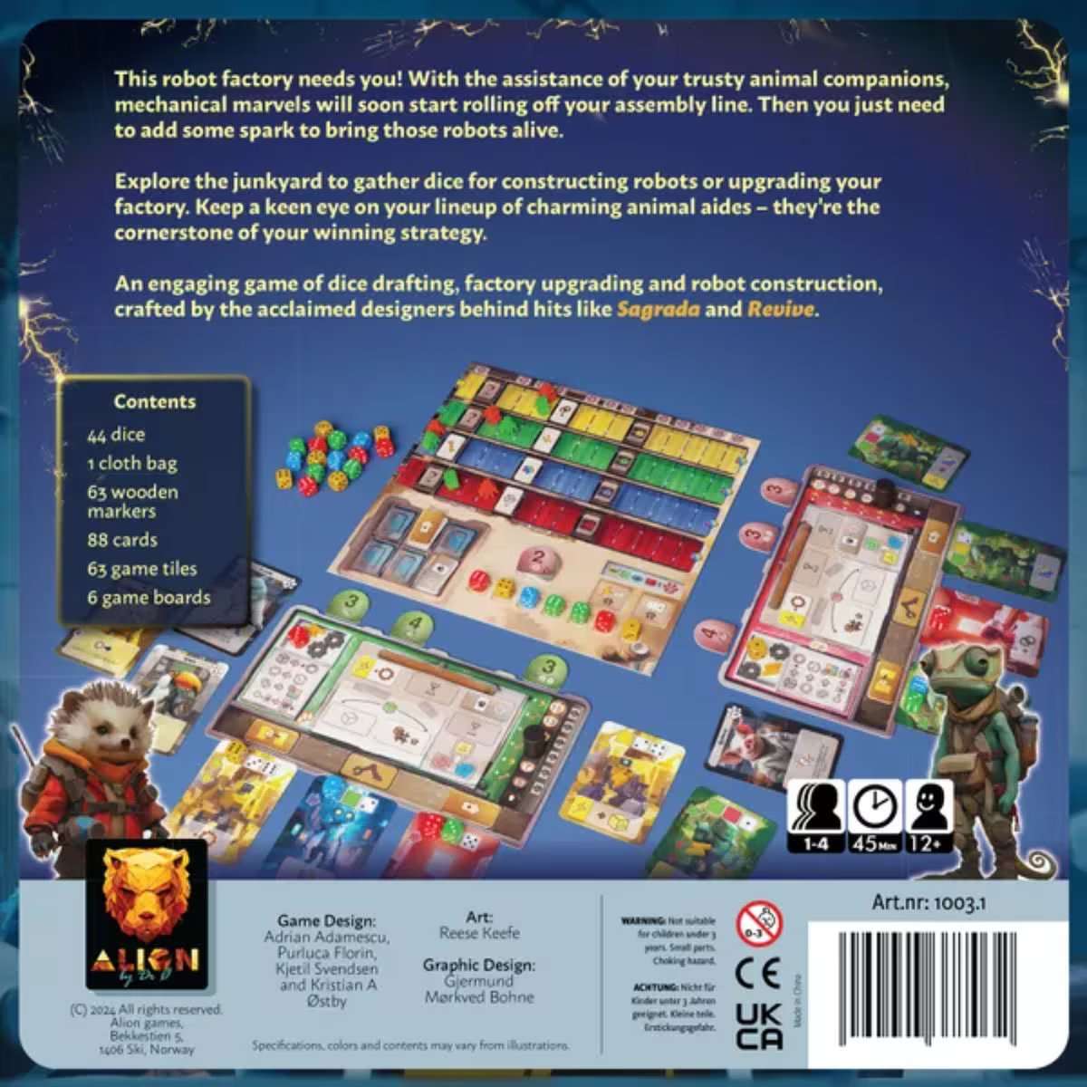 Sparks Robot Factory Strategy Board Game