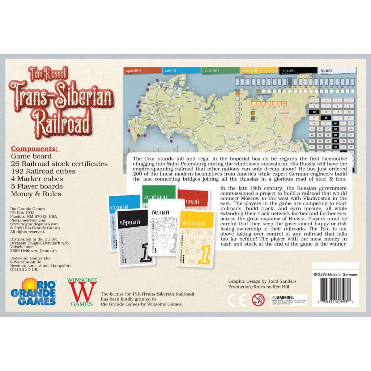 Trans-Siberian Railroad Train Strategy Board Game