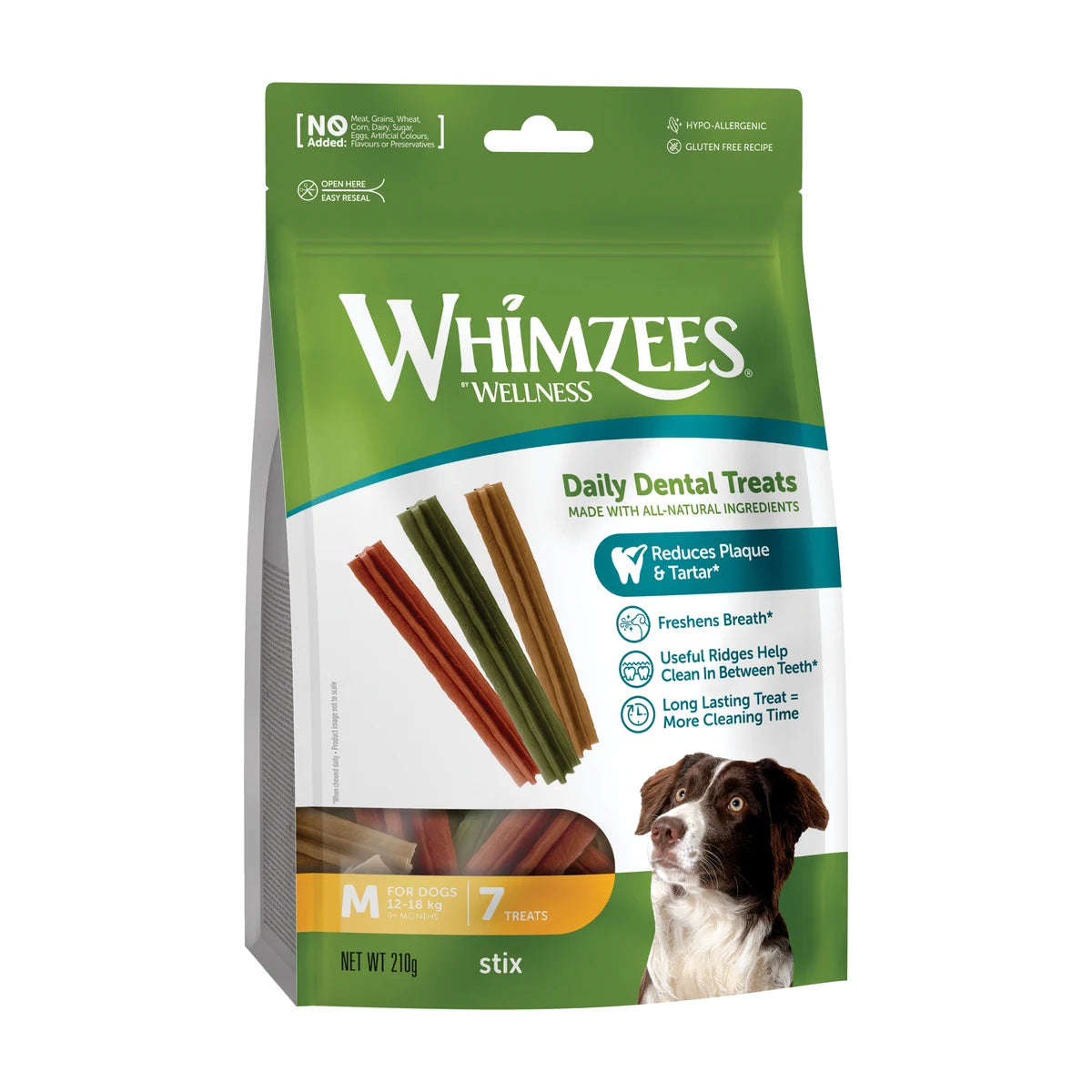 Whimzees Stix Dental Chews for Dogs Medium 7 pcs
