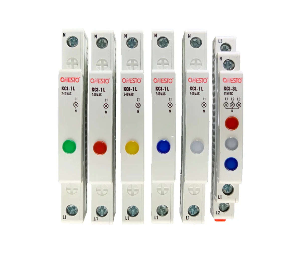 Onesto KCI-1L-RWB Red, White & Blue LED Din Indicator Light