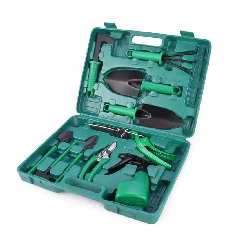 10-Pieces Gardening Hand Tools with Carry Case -XF0898