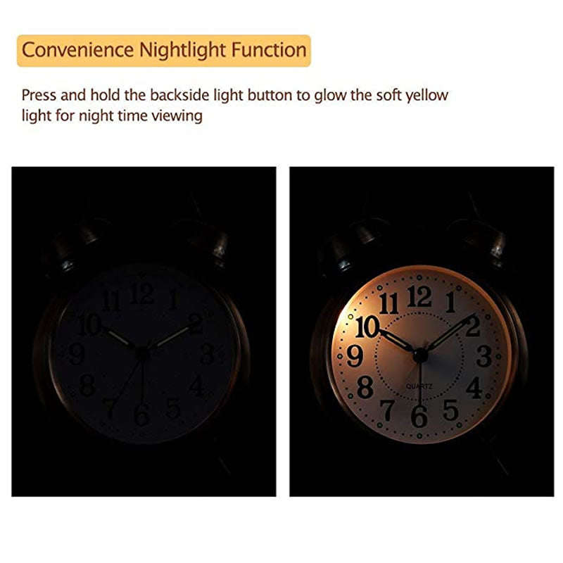 Metal Battery Powered Analogue Alarm Clock PJ-1150