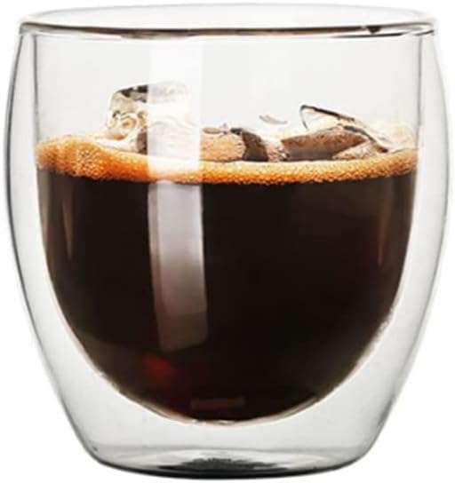 250ml Double Wall Glass Mug - Set of 2