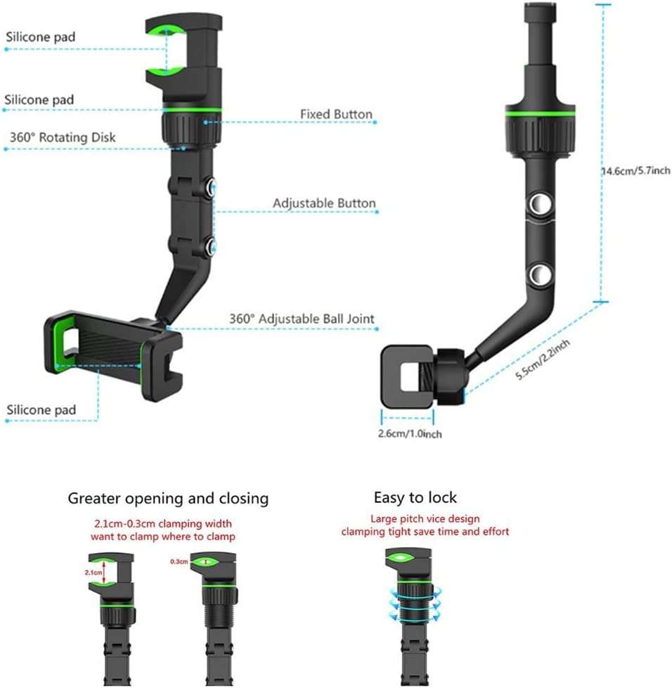 Multifunctional Rearview Mirror Phone Holder Q-ZJ005
