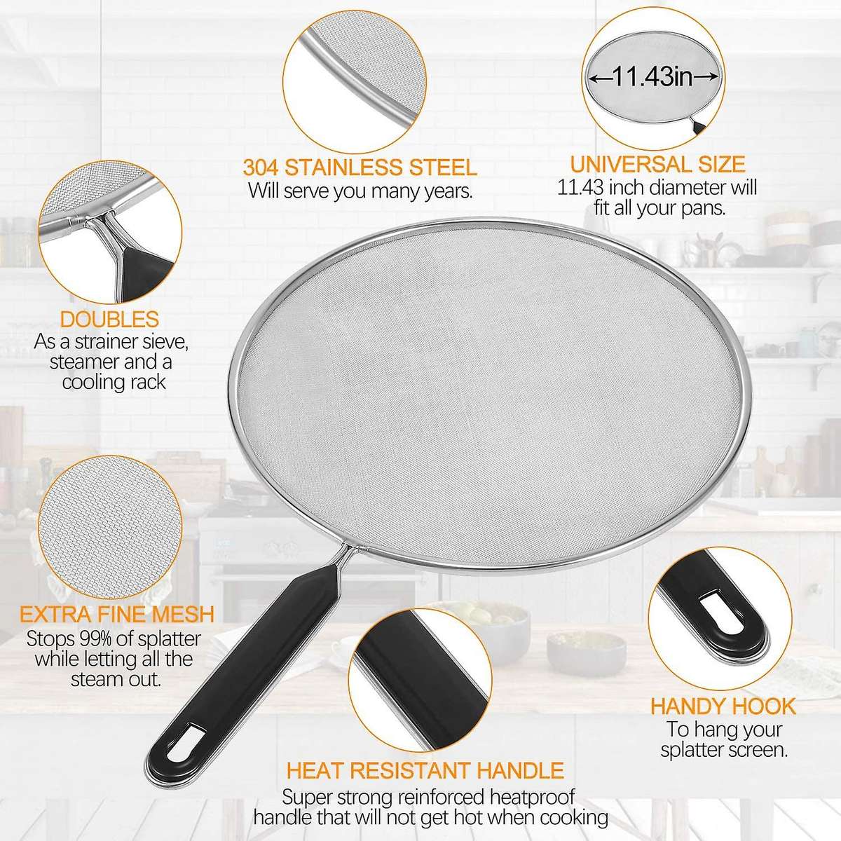 33cm Stainless Steel Splatter Screen Protector YD 316820