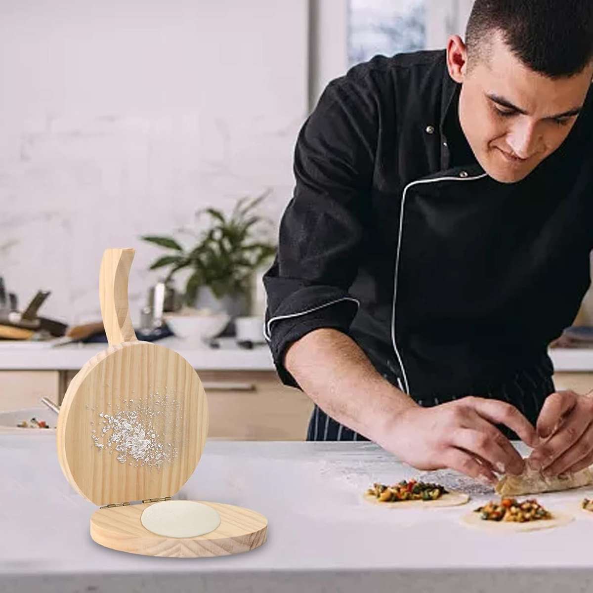 Wooden Dough Pressing Tool JC-108