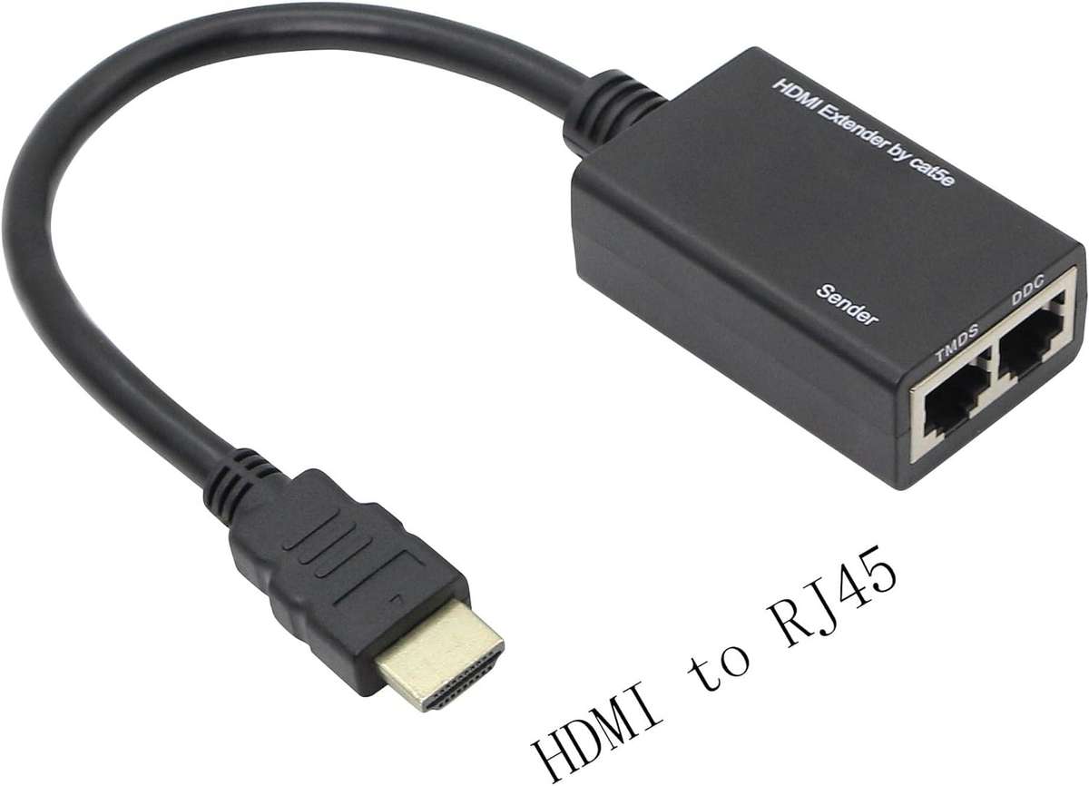 2Pcs HDMI Extender Over Two RJ45 Ethernet Network Cable SE-169