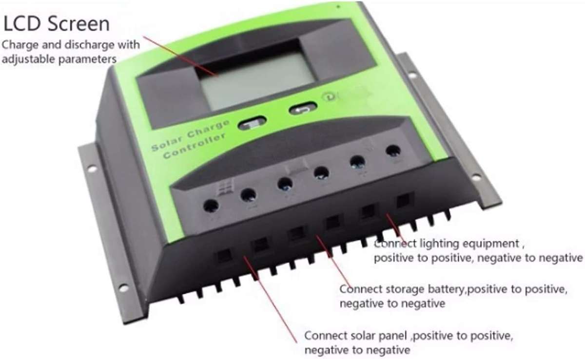 30A LCD Solar Panel Battery Regulator For Solar Off-Grid System