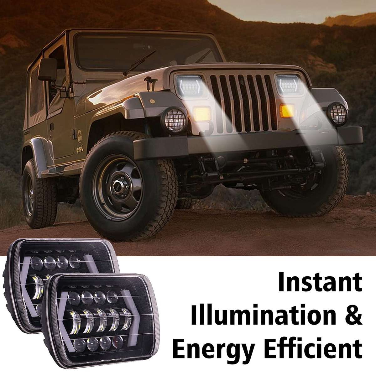 2pcs Of 7" Aluminum Shell LED Off Road Driving Headlight