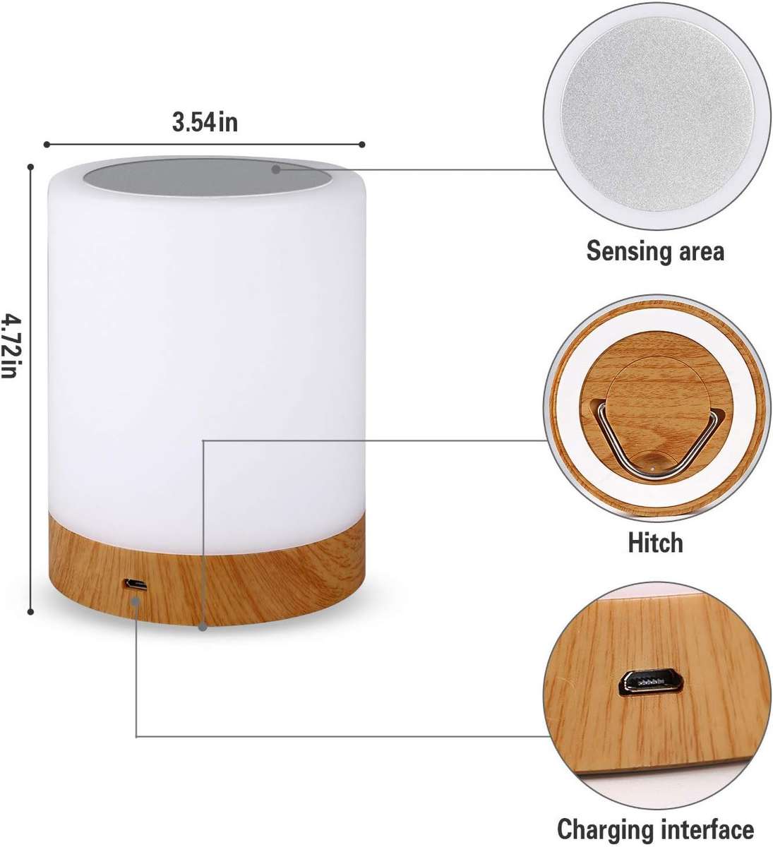 Touch Control LED Night Light F49-8-1072