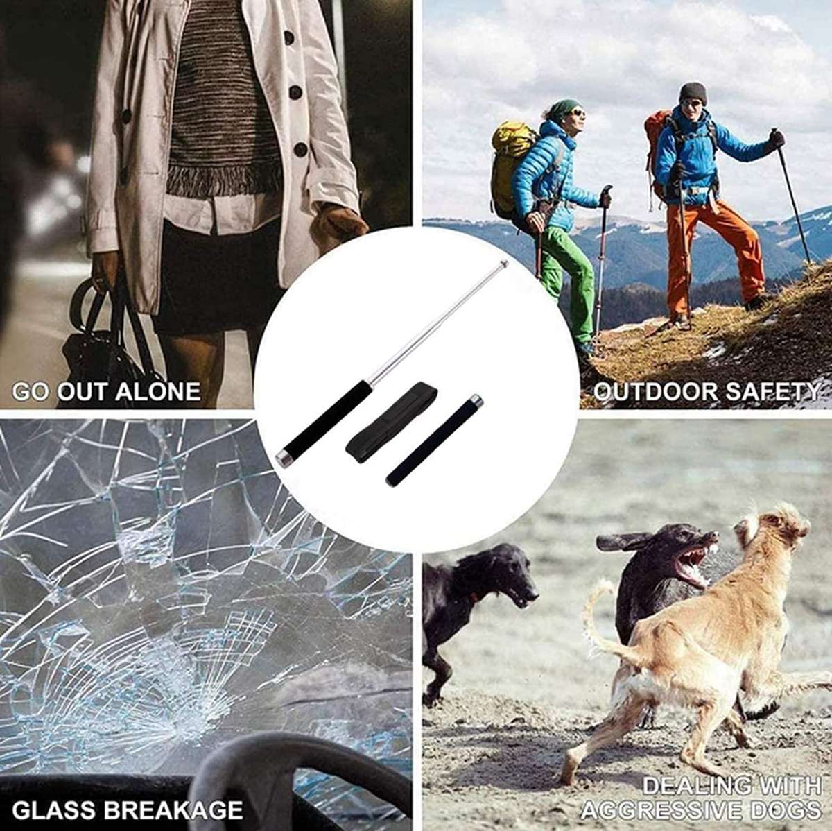 21'' Expandable Police Telescopic Self Defense Stick Baton FA-S02