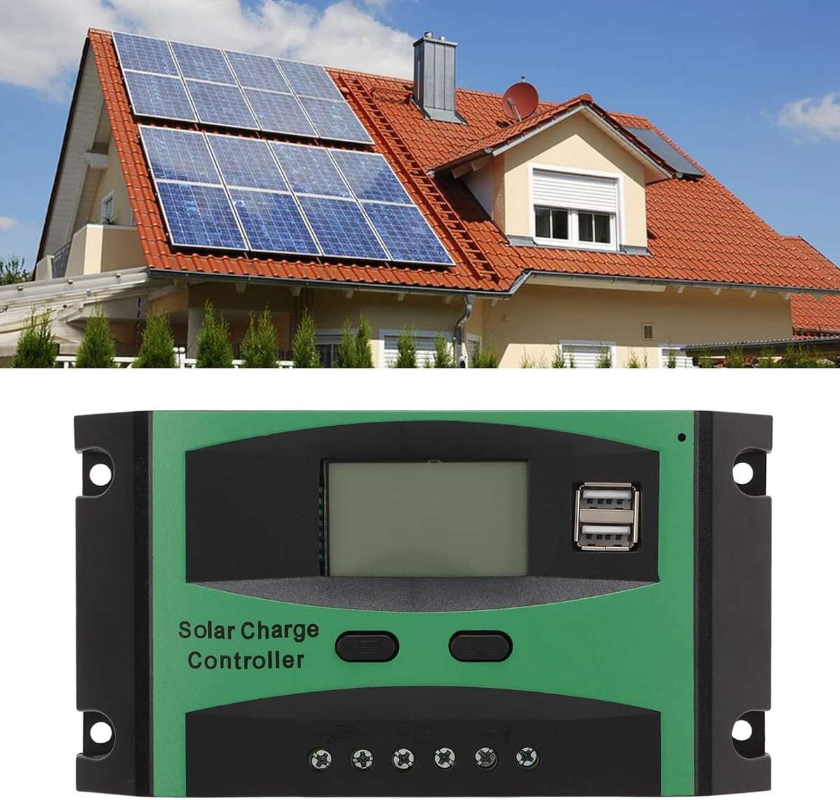 30A LCD Solar Panel Battery Regulator For Solar Off-Grid System