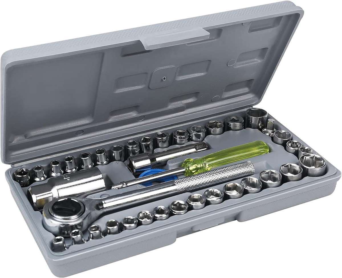 40Pieces Of Combination Craftsman's Tools Socket Wrench Set XF20