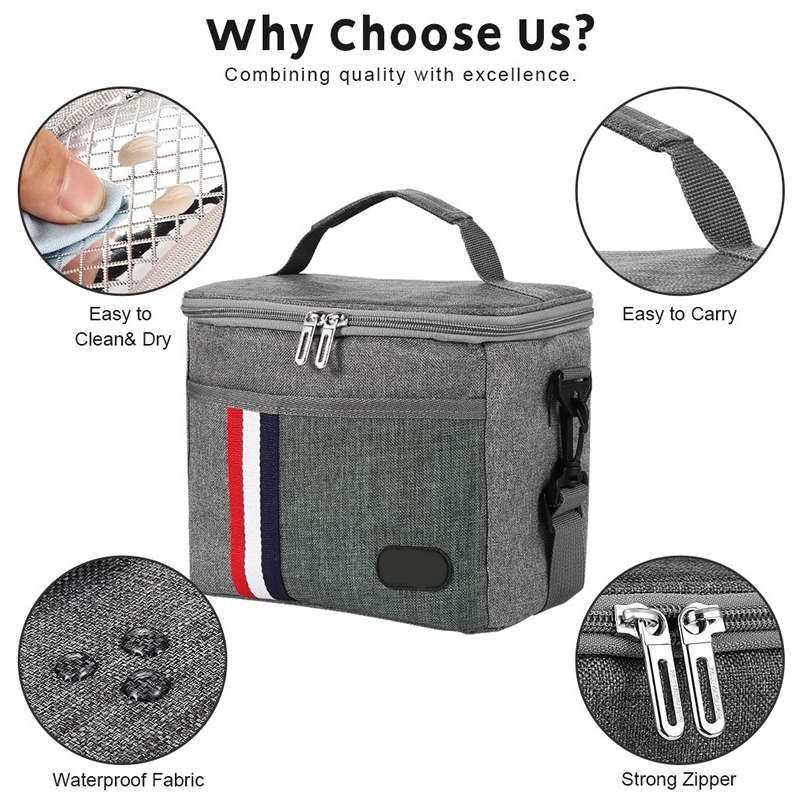 Insulated Thermal Lunch Bag WB-55 GREY