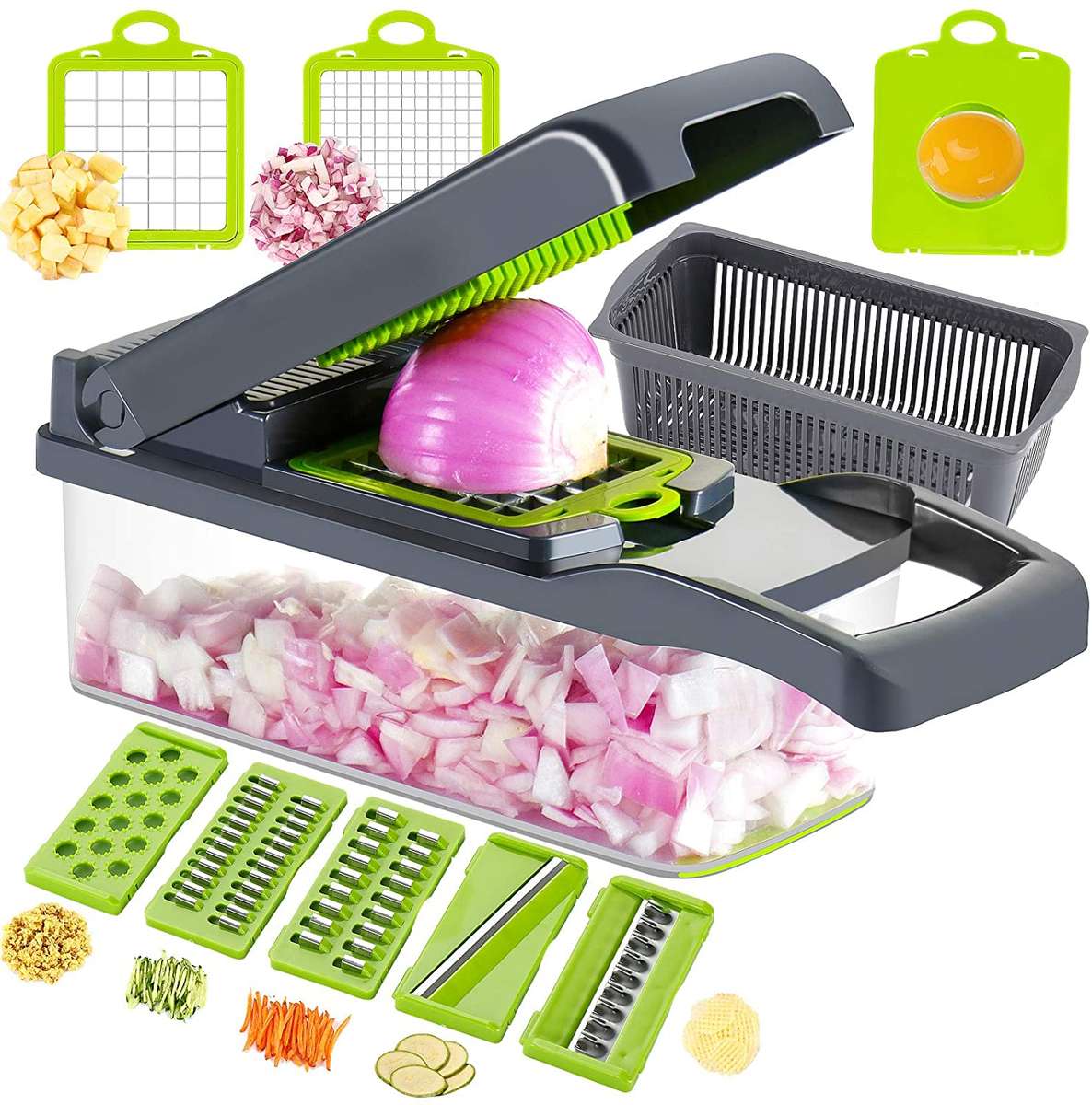 Multi-functional Vegetable Cutter Slicer Shredder Dicer Set