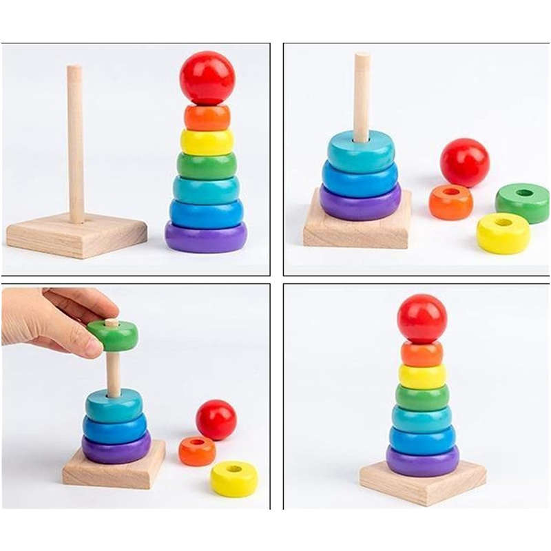 Baby Stacking Rainbow Colour Tower WT-29