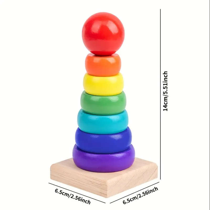 Baby Stacking Rainbow Colour Tower WT-29