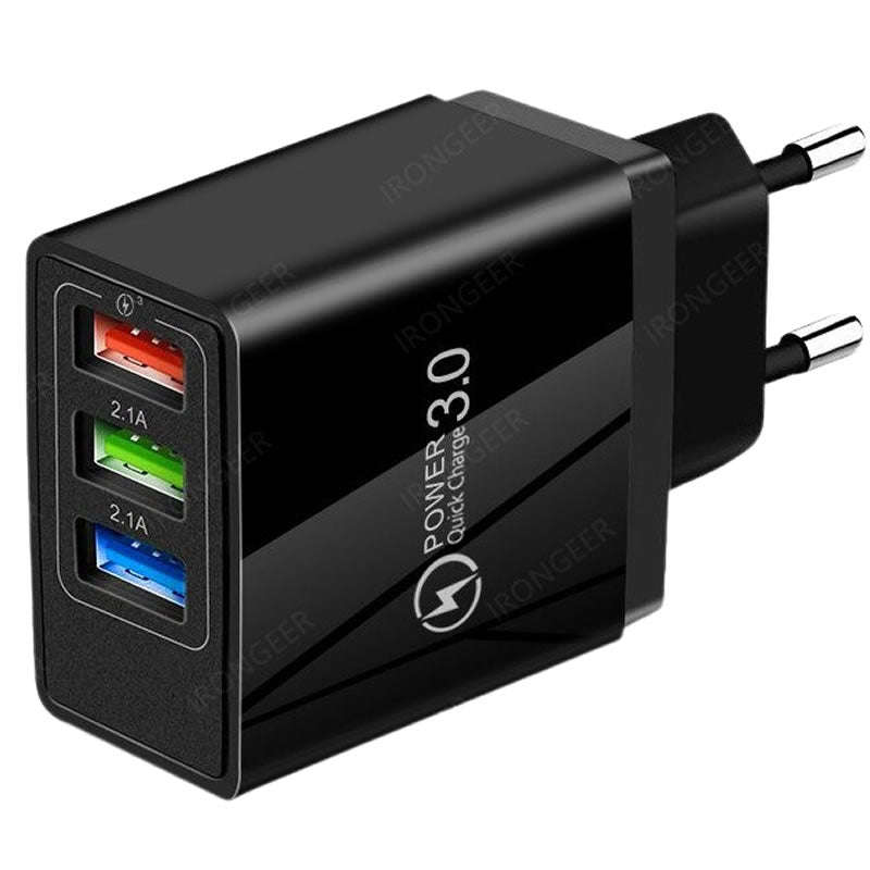 3 Port Power 3.0 Quick Charge Smart and Fast Charger 240V -QC-03
