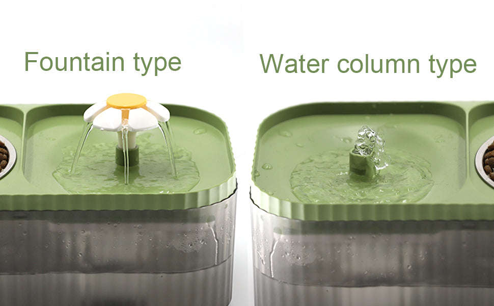 Cat Food Bowl With Automatic Flower Fountain Pump DP-208