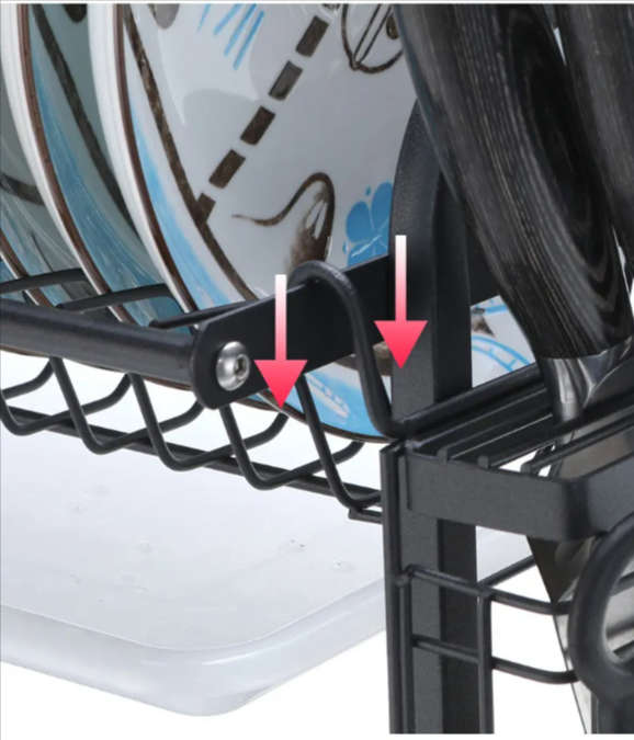 2-Layer Stainless Steel Kitchen Dish Drying Rack Organizer ID-102