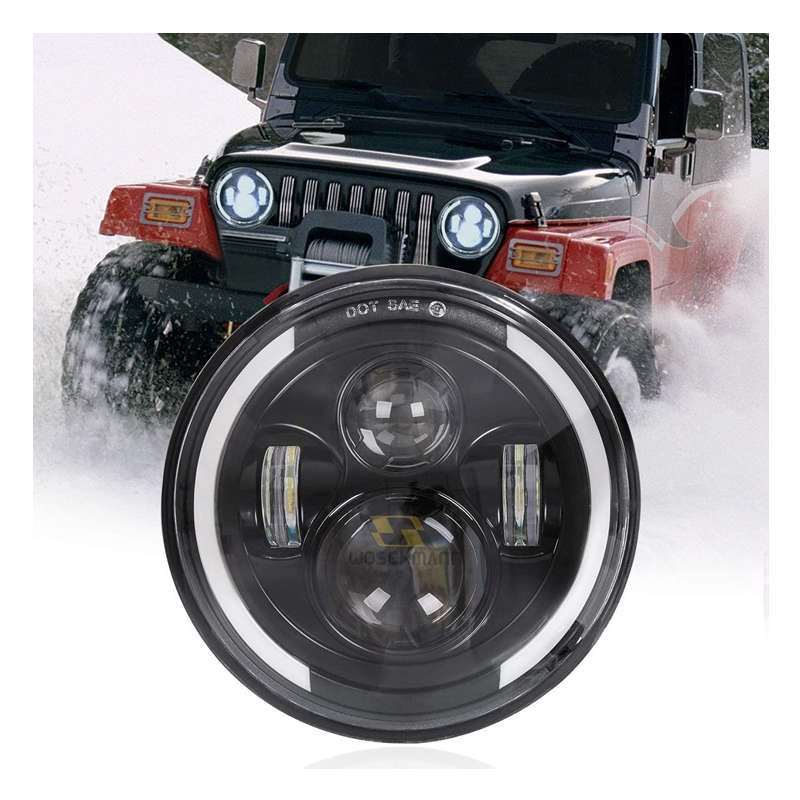 75W 7-Inch LED Headlight For Jeep and Wrangler Off-Road Work Light PC-7
