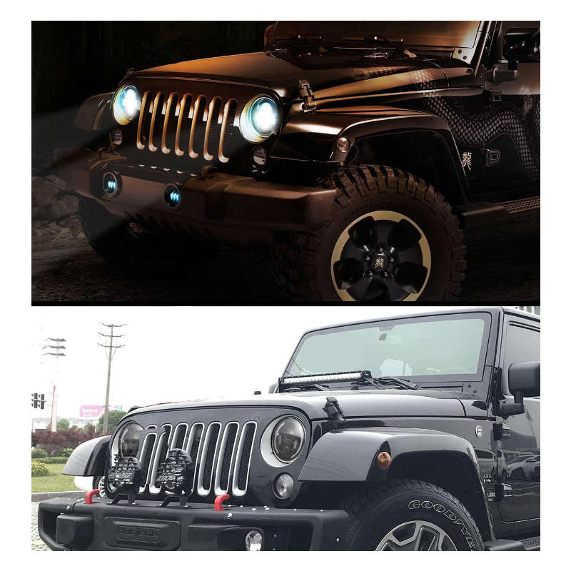 75W 7-Inch LED Headlight For Jeep and Wrangler Off-Road Work Light PC-7