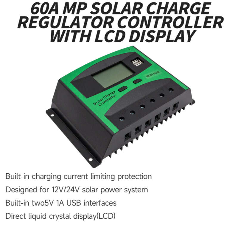 30A LCD Solar Panel Battery Regulator For Solar Off-Grid System