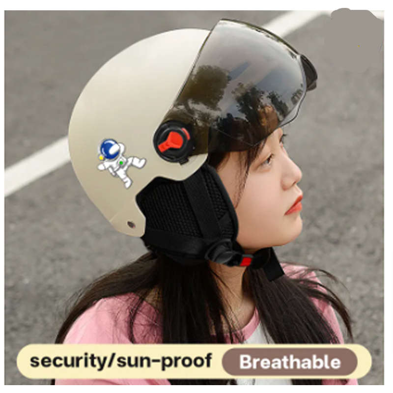 Double Visor Sun Half-Face Motorcycle Helmet SH