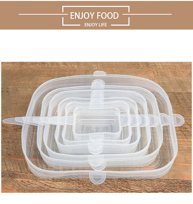 6 Piece Of Stretchable Universal Silicone Lid Cover IB-274