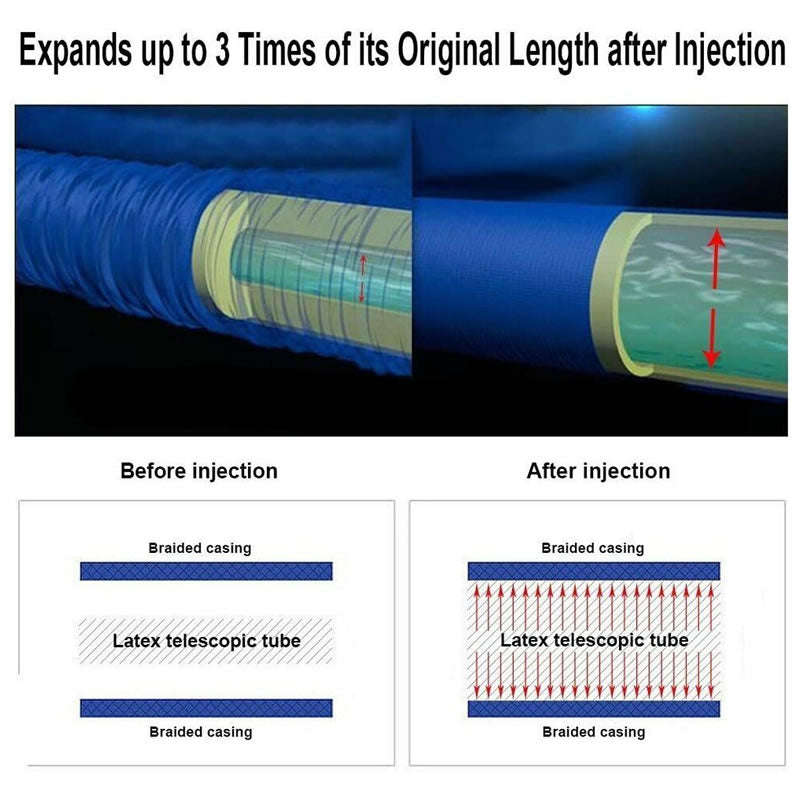 50ft Magic Hose Expandable Garden Hose CF-16-15C BLUE