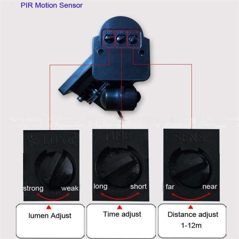 20W LED Outdoor Floodlight With Motion Detector PIR-20W