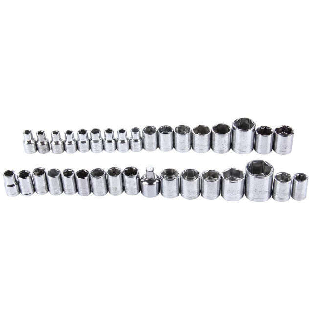 40-Pcs 1/4" And 3/8" Combination Socket Wrench Set
