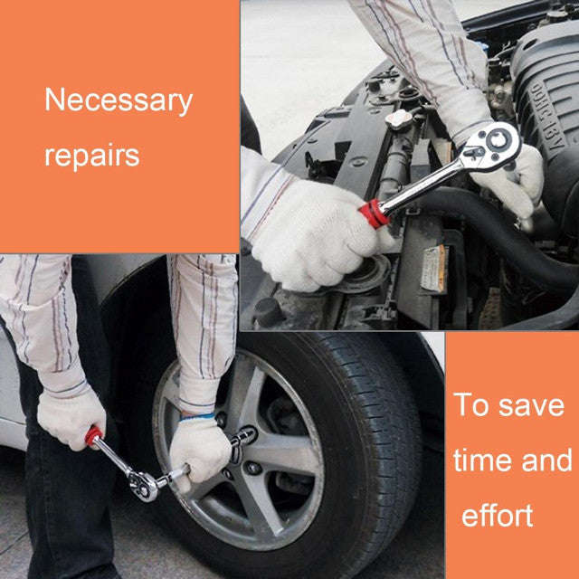 40-Pcs 1/4" And 3/8" Combination Socket Wrench Set