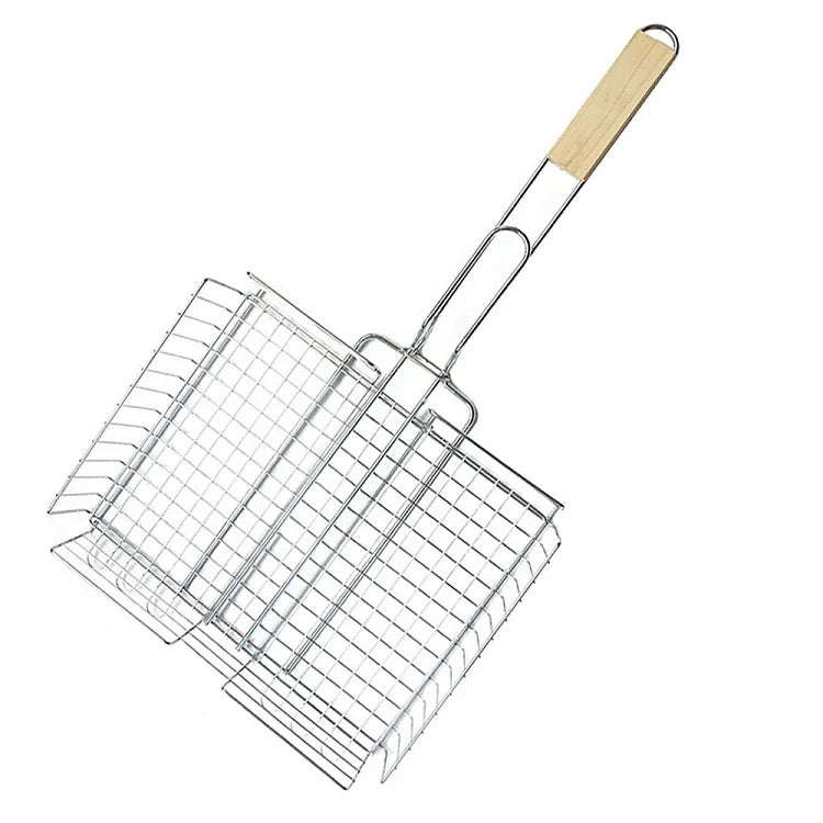 Stainless Steel Heavy Duty BBQ Grill Grid Basket YF-38